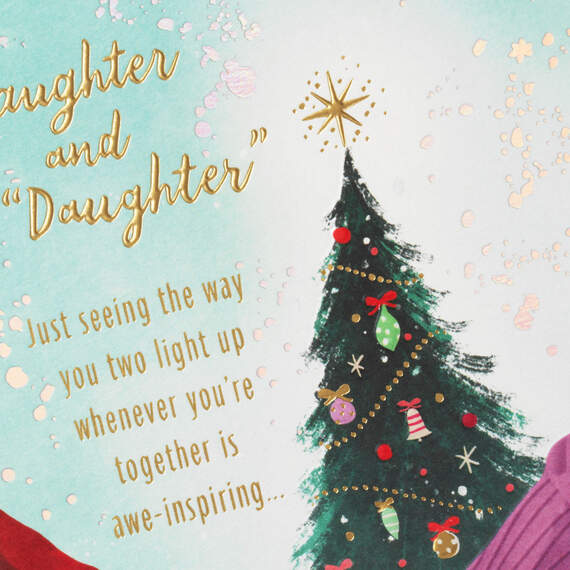 You Light Up Together Christmas Card for Daughter and Partner, , large image number 4