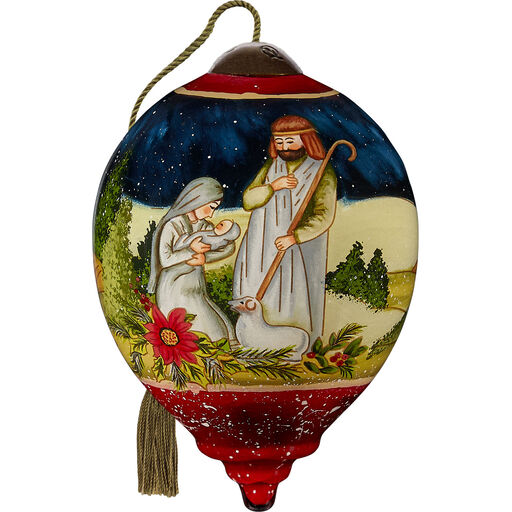 Ne'Qwa Art Heavenly Peace Glass Christmas Tree Ornament, 3", 
