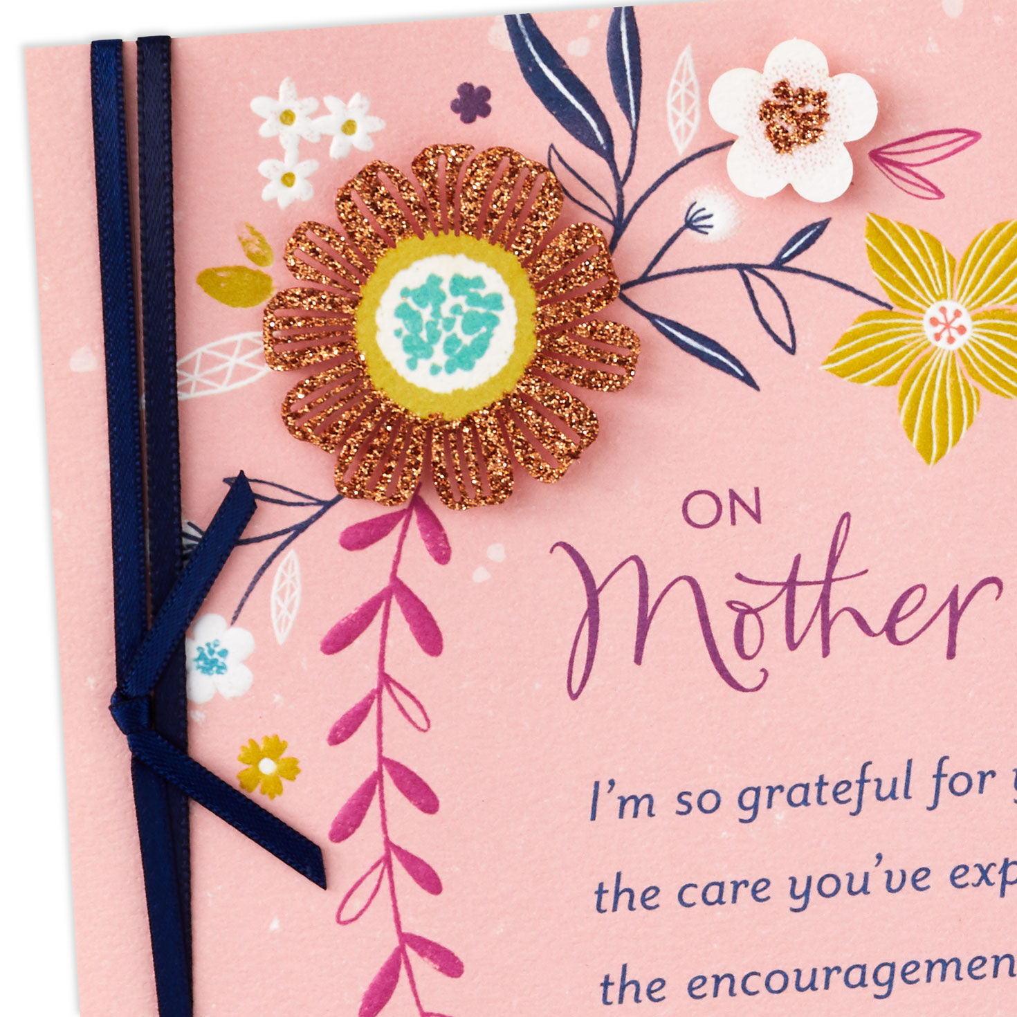 Modern Flower Sketches Religious Mother's Day Card  image number 5