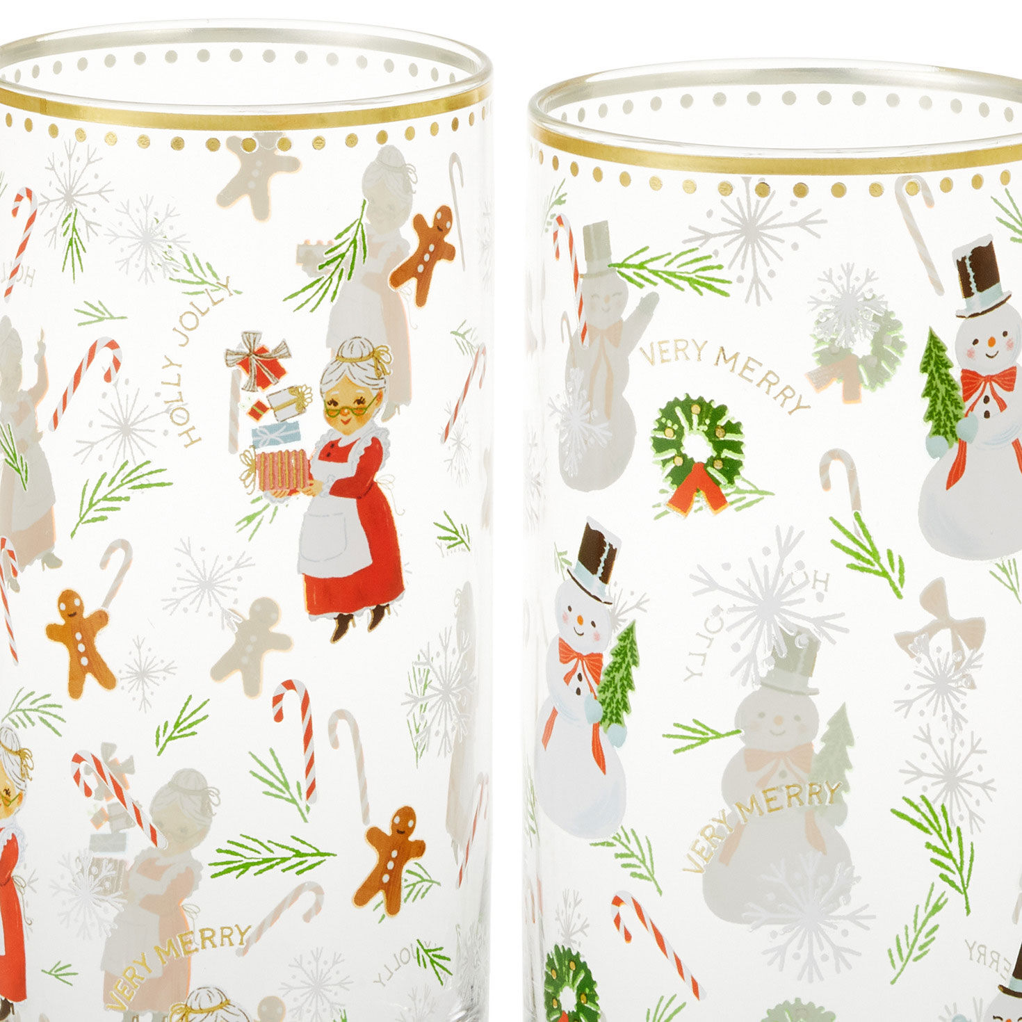 Vintage Santa and Friends Drinking Glasses, Set of 4 for only USD 36.99 | Hallmark