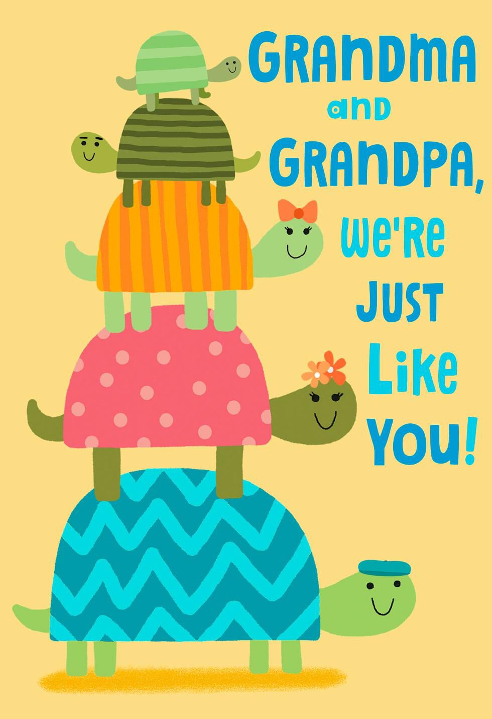 stack of turtles grandparents day card from us greeting cards happy grandparents day cards