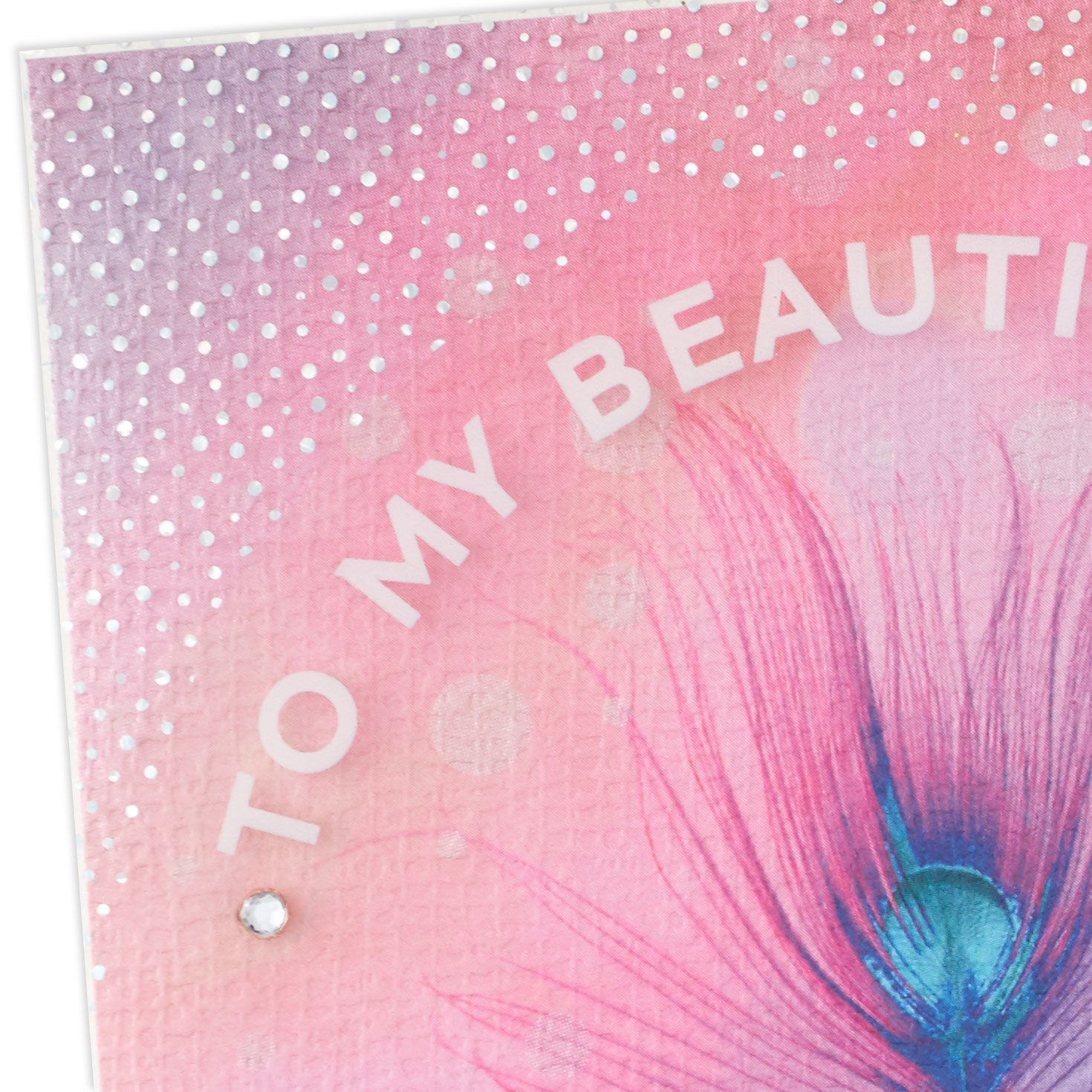 Peacock Feather Birthday Card for Wife Card Front Detail image number 5