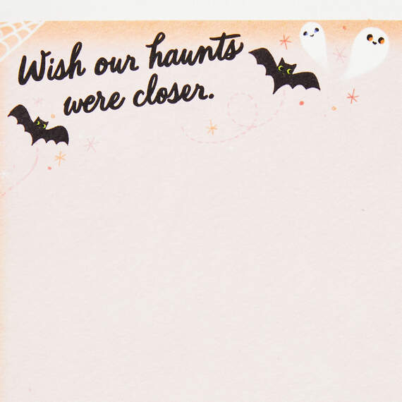 Wish Our Haunts Were Closer Halloween Postcard, , large image number 3