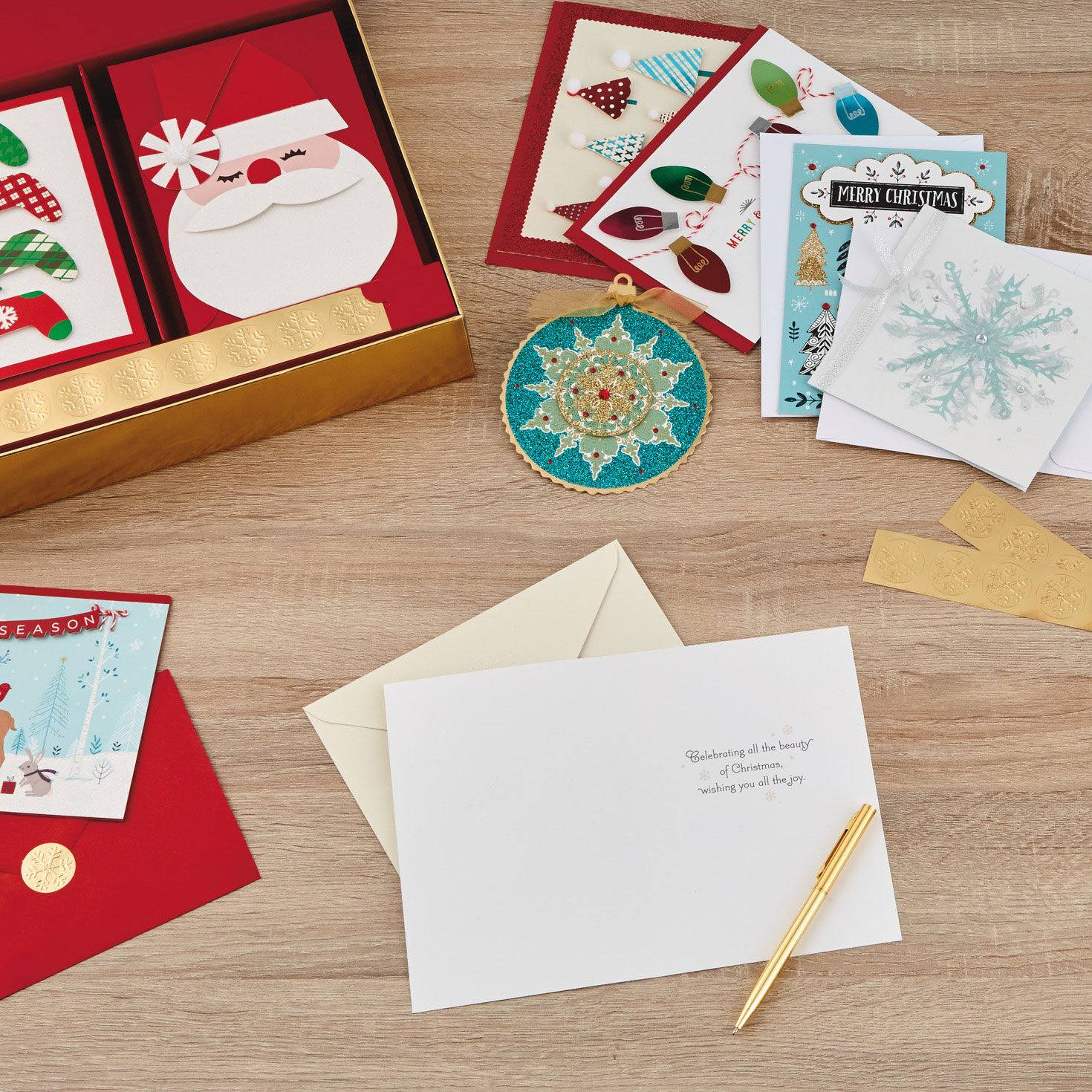 Handmade Boxed Christmas Card Assortment in use image number 15