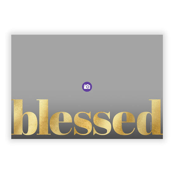 Blessed Gold Lettering Flat Photo Card, , large image number 5