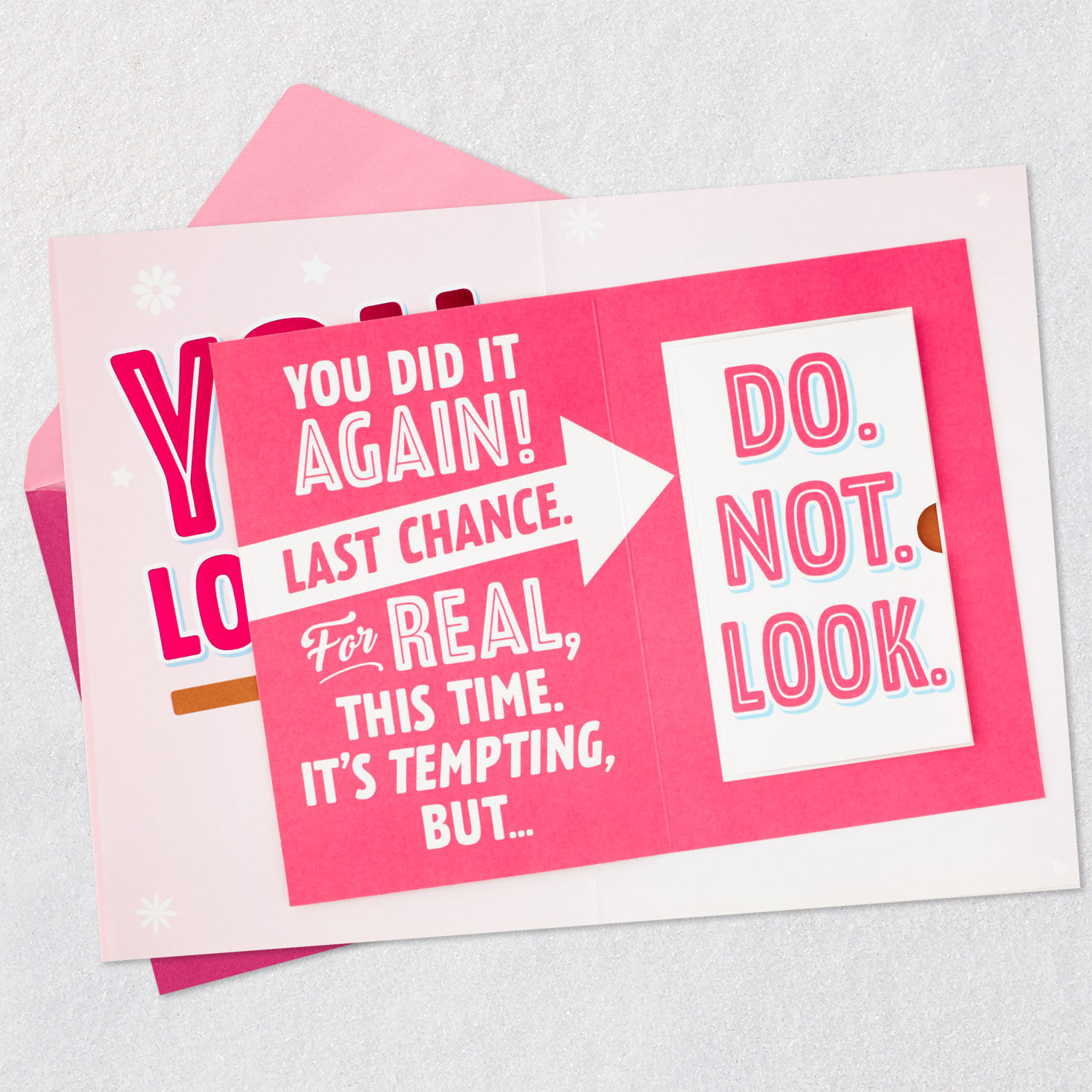 Pink Lettering Sign Birthday Card for Daughter Open card with envelope image number 5