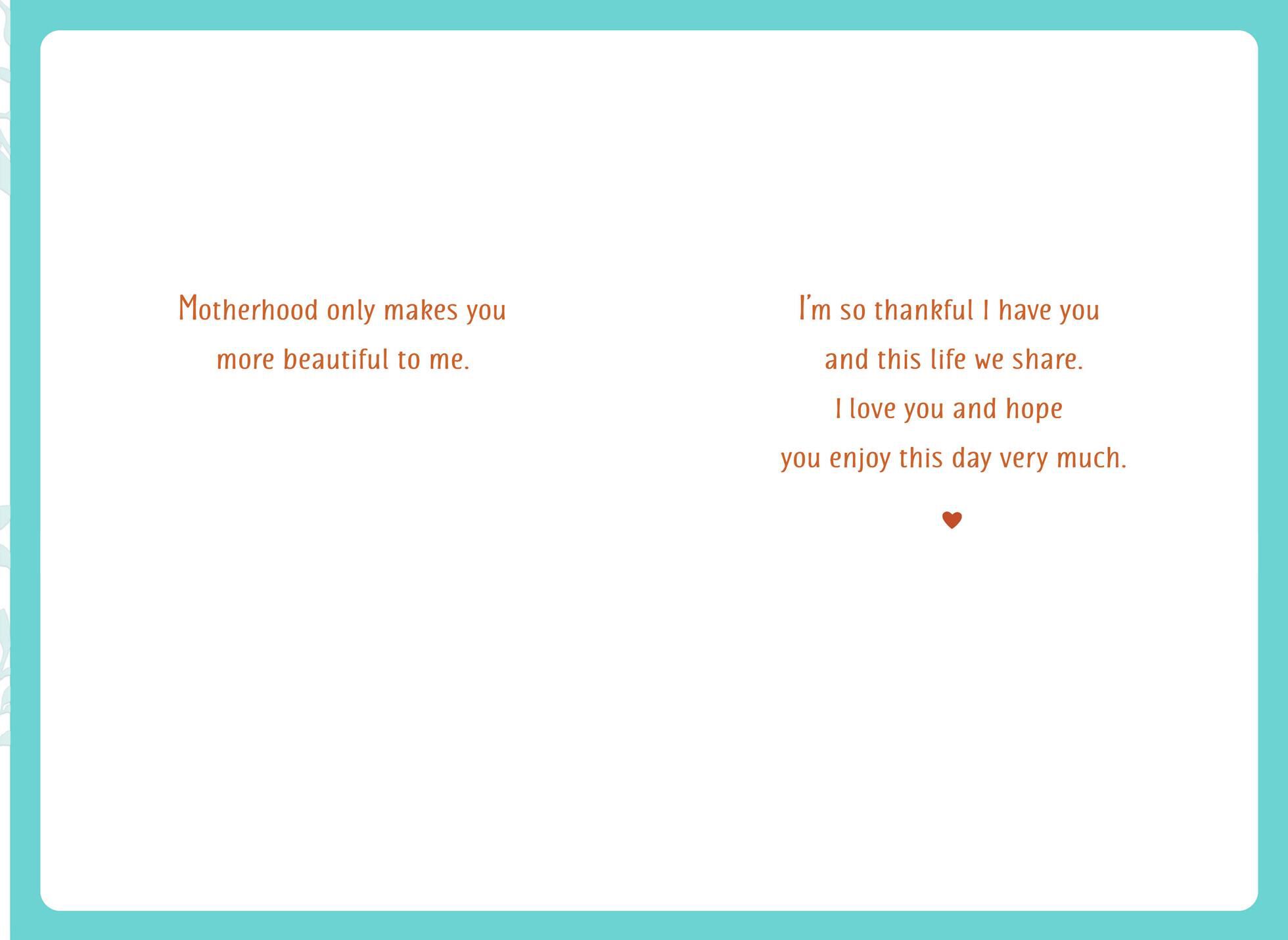 Lovebirds First Mother's Day Card for Wife