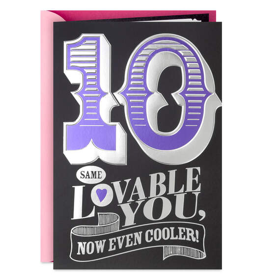 Same Lovable You 10th Birthday Card, , large image number 1