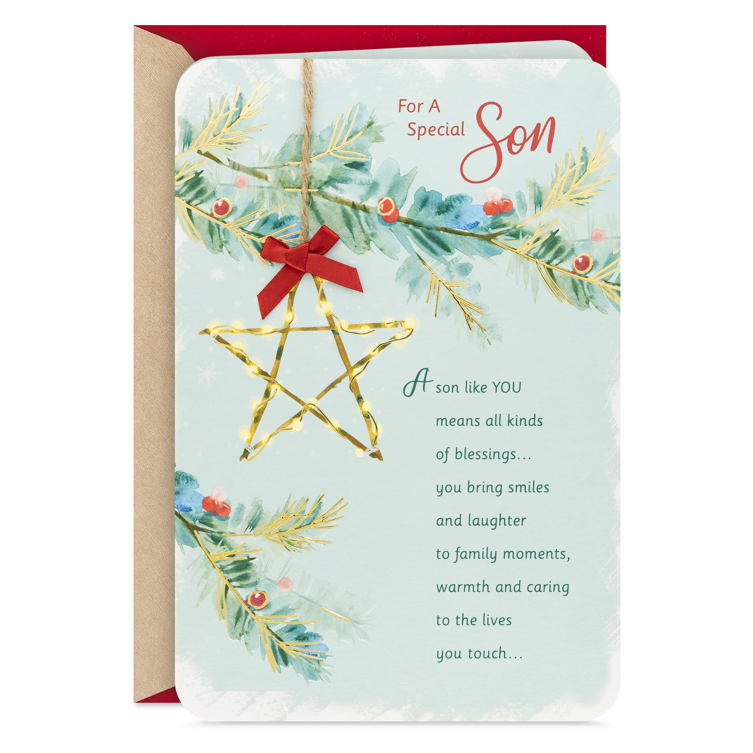 All Kinds of Blessings Religious Christmas Card for Son