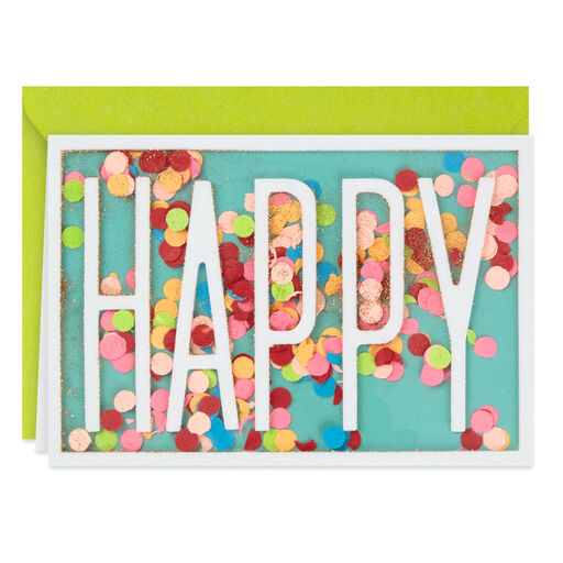 A Million Happy Wishes Confetti Birthday Card, 