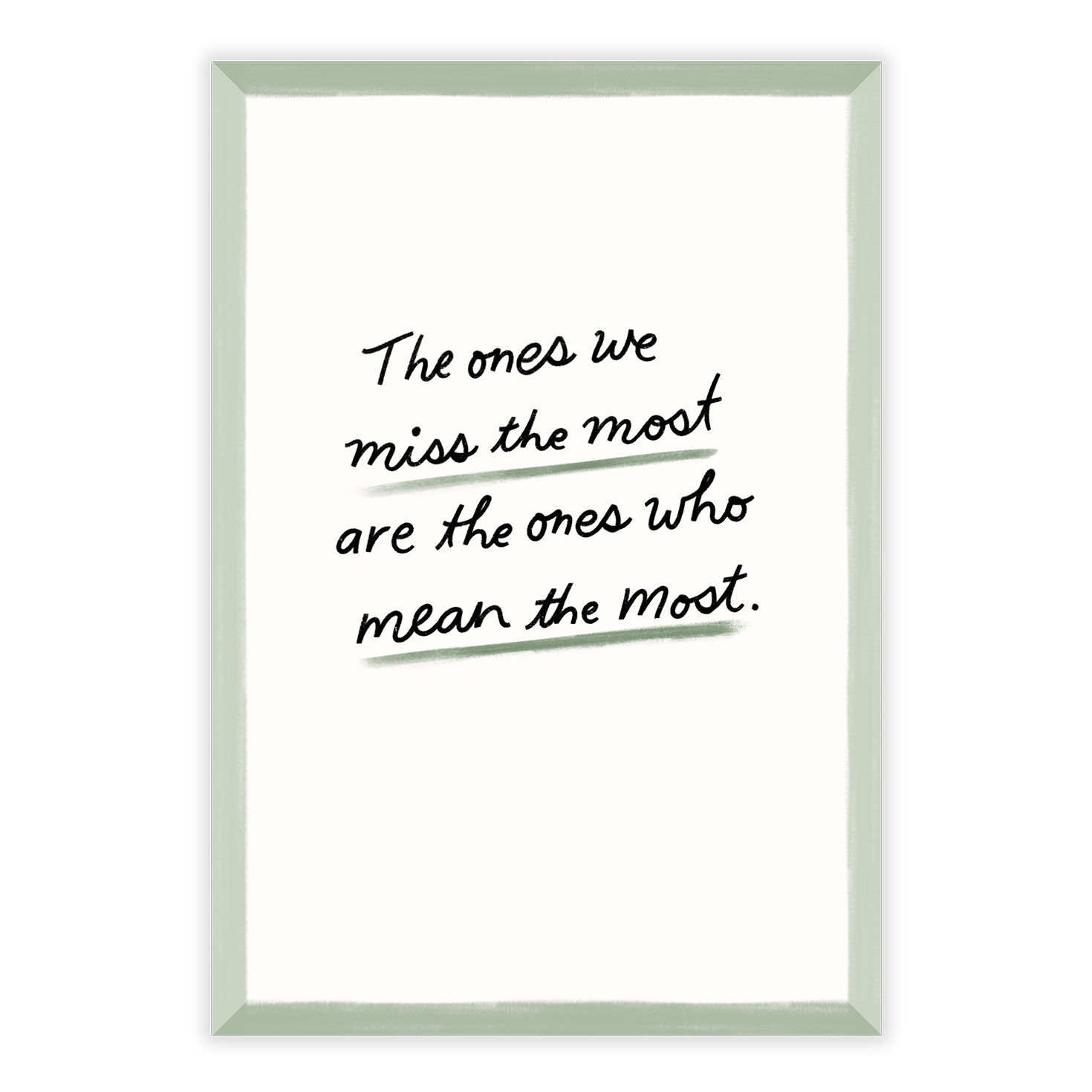 Green and White Personalized Sympathy Card front image number 2