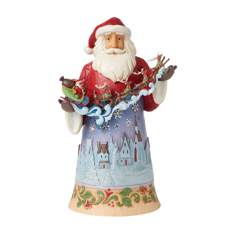 Jim Shore Santa Over Night Sky Figurine, 11.8"