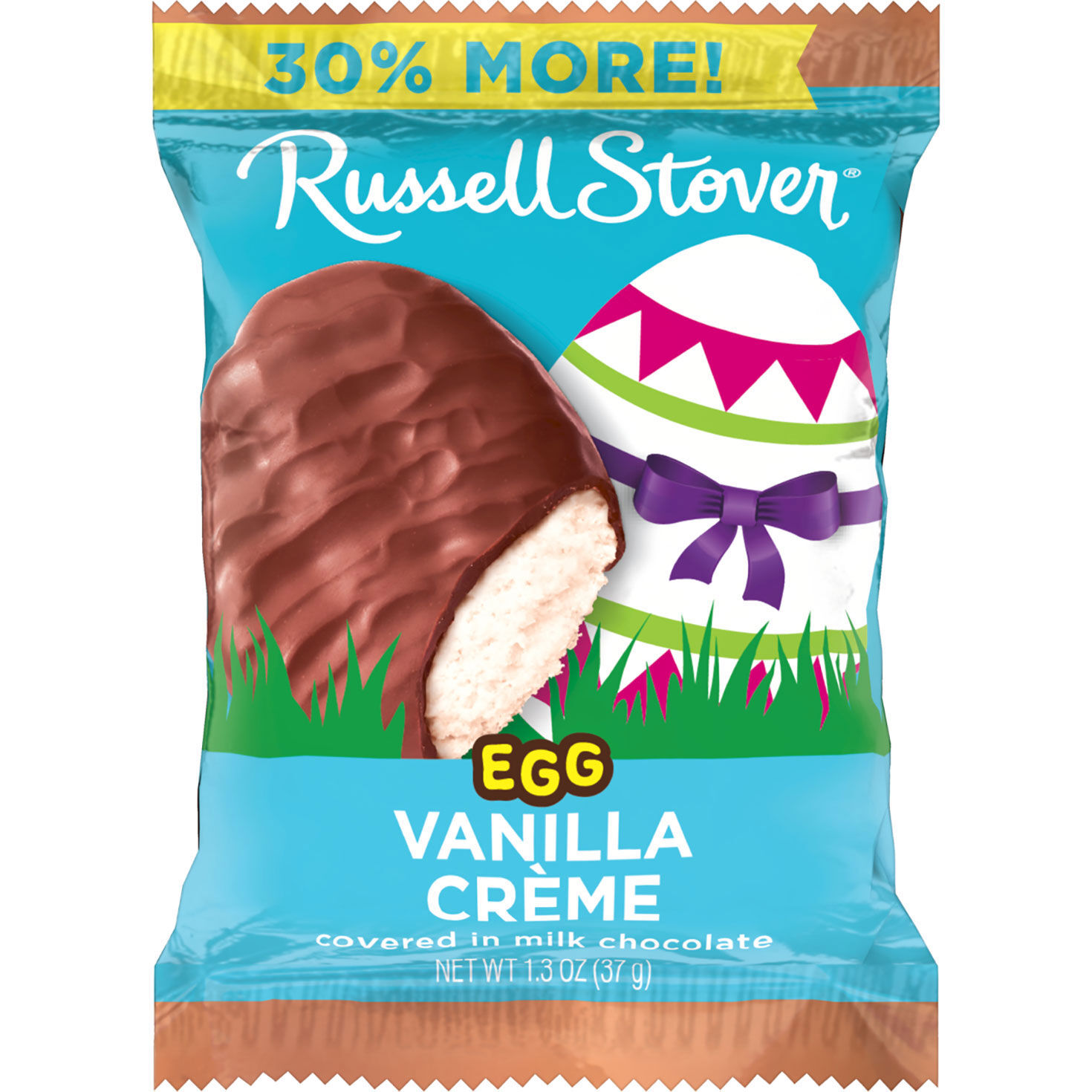 Russell Stover Milk Chocolate Vanilla Crème Egg, 1.3 oz.