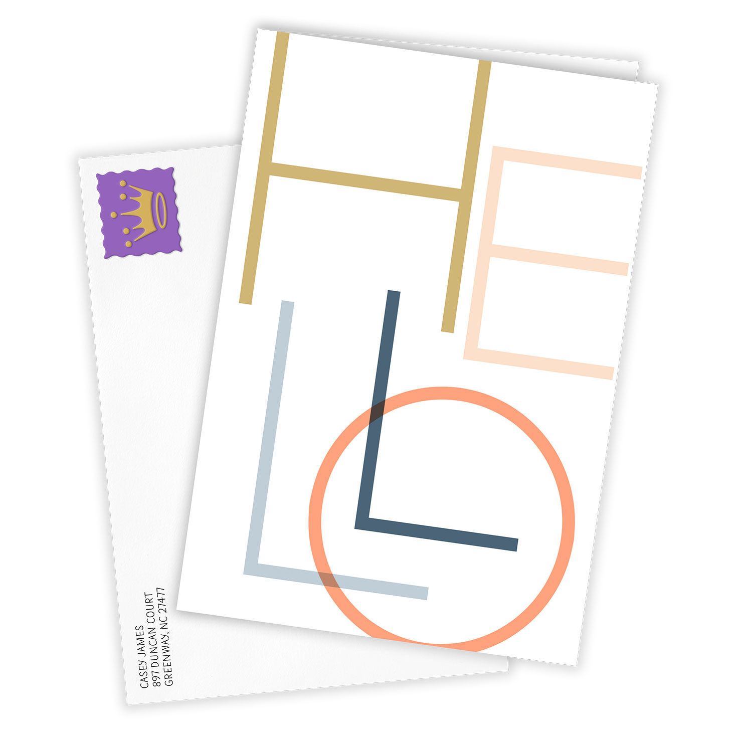 Bold Colorful Letters Custom Blank Hello Card, , large image number 2