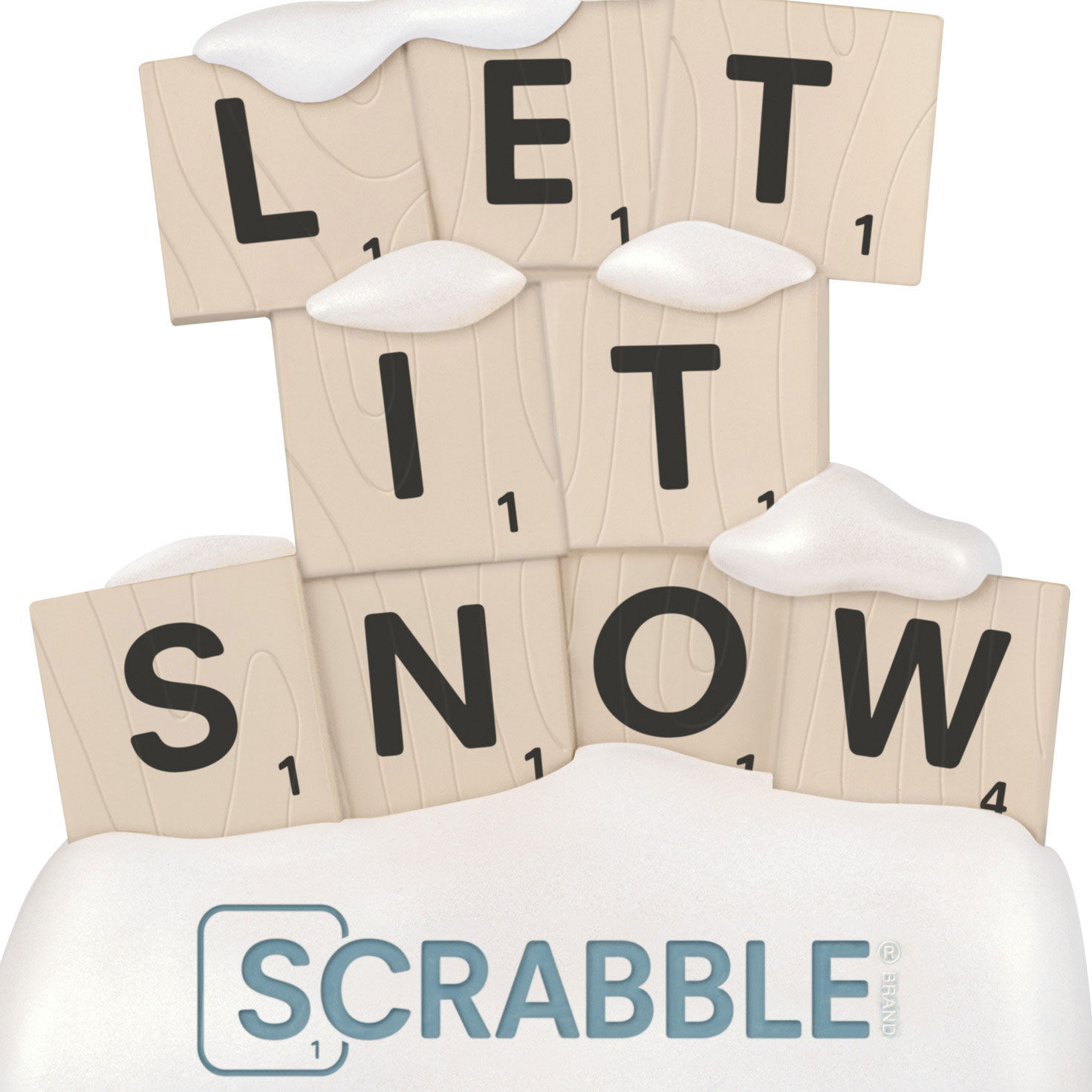 Hasbro Scrabble Let It Snow Keepsake Ornament closeup view image number 5