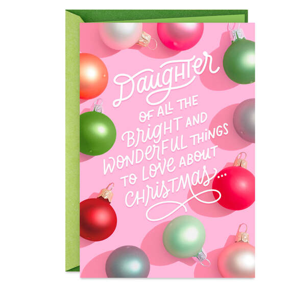 Bright and Wonderful Christmas Card for Daughter