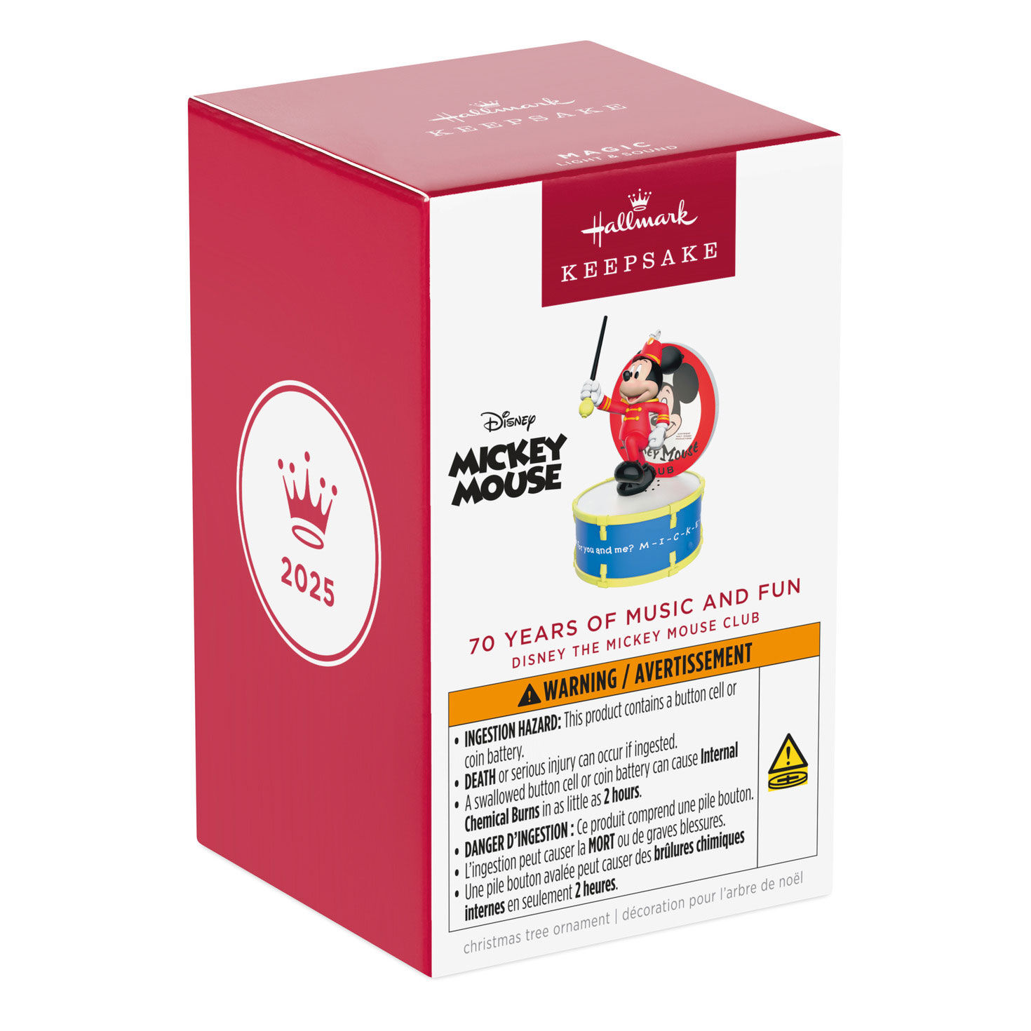 Marching Mickey on Drum Keepsake Ornament Package front image number 7