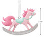 Pink Rocking Horse Christmas Ornament Measurement image number 3