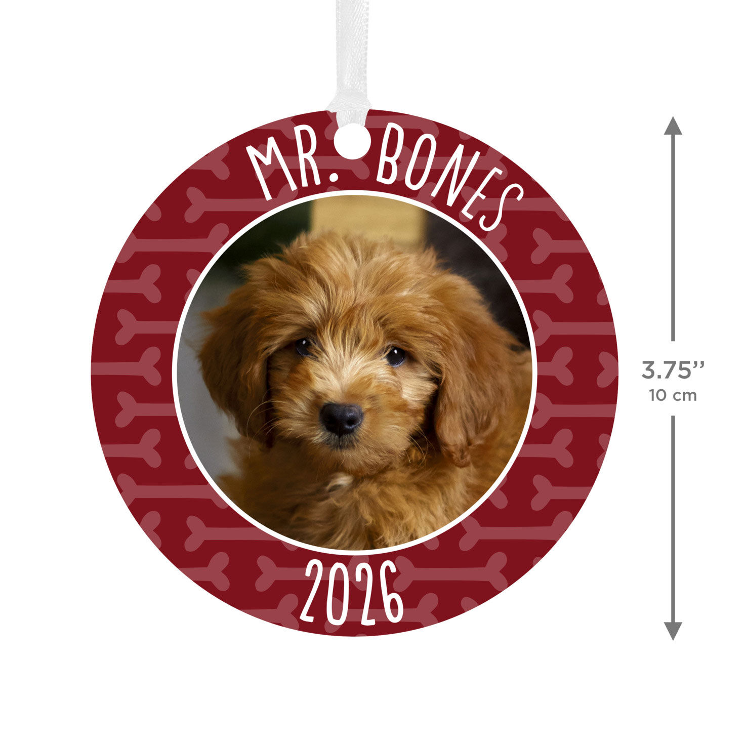 Pet Round Metal Personalized Ornament, Custom Photo and Text for only USD 17.99 | Hallmark