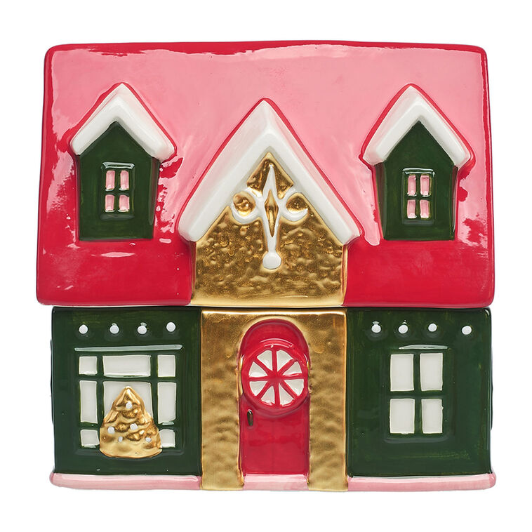 Jingle Berries and Juniper Scented Ceramic Green House Candle