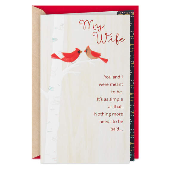 You and I Were Meant to Be Christmas Card for Wife, , large image number 1