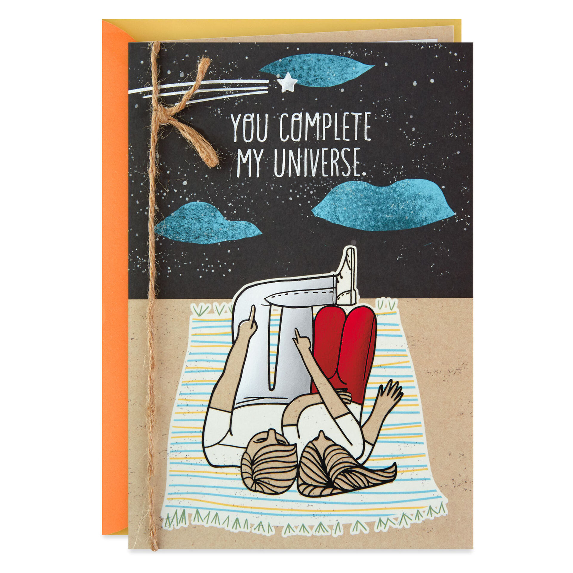 you complete my universe birthday card greeting cards