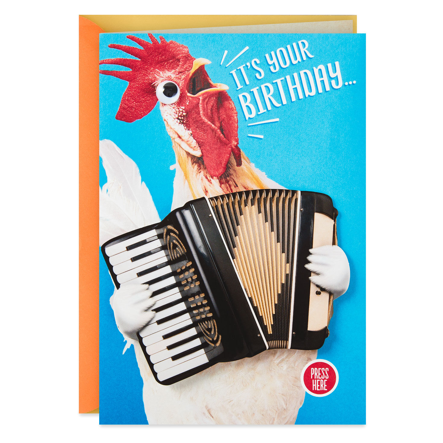 Celebrate Accordion-ly Chicken Dance Funny Musical Birthday Card With Motion