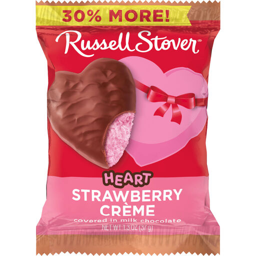 Russell Stover Milk Chocolate Strawberry Crème Heart, 1.3 oz., 