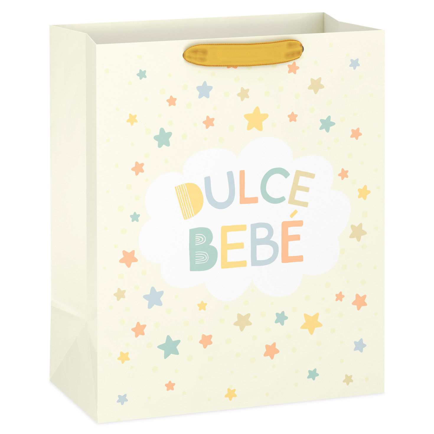 13" Dulce Bebé Stars on Yellow Large Gift Bag