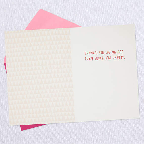 Thanks for Loving Me When I'm Crabby Funny Valentine's Day Card, , large image number 3