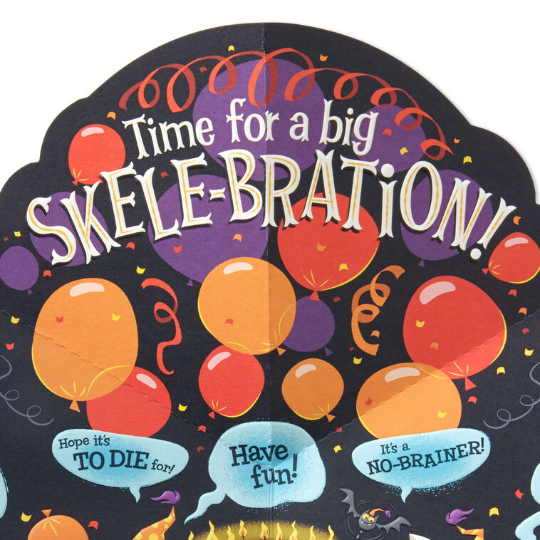A Big Skele-Bration Pop-Up Halloween Birthday Card, , large image number 3