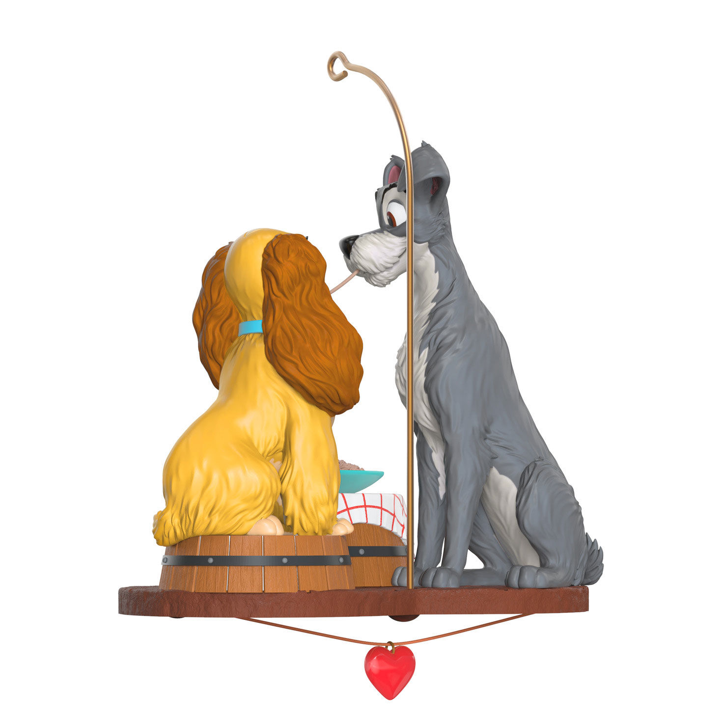 Lady and Tramp Spaghetti Supper Keepsake Ornament Back image number 6