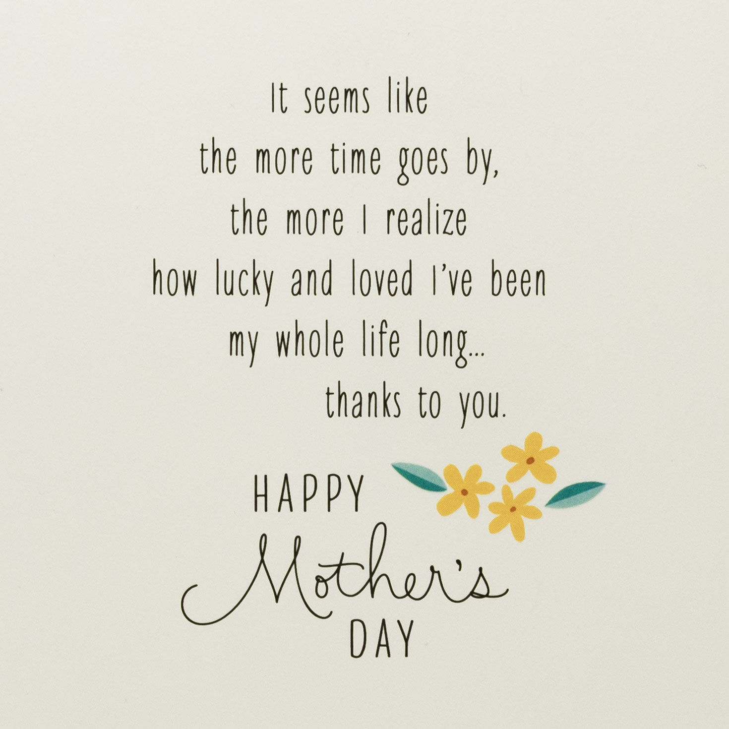 Birds on Branch Mom Mother's Day Card from Daughter Sentiment image number 2