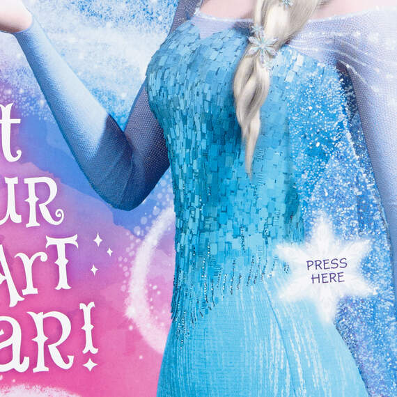 Disney Frozen Elsa Snowflake Musical Birthday Card With Light, , large image number 4