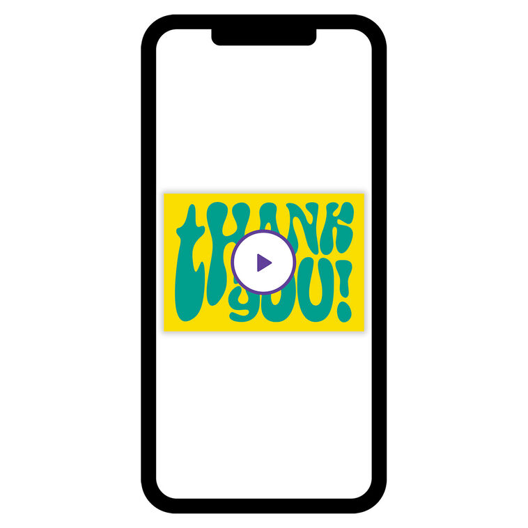 Bold Retro Lettering Thank You eCard