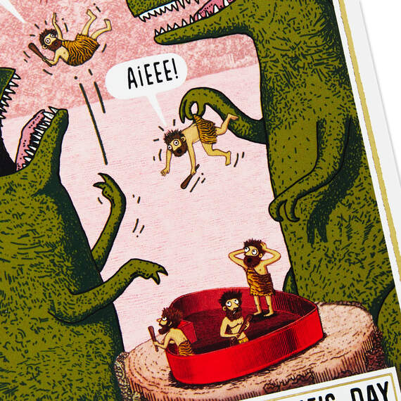 Dinosaurs and Candy Box Funny Valentine's Day Card, , large image number 4