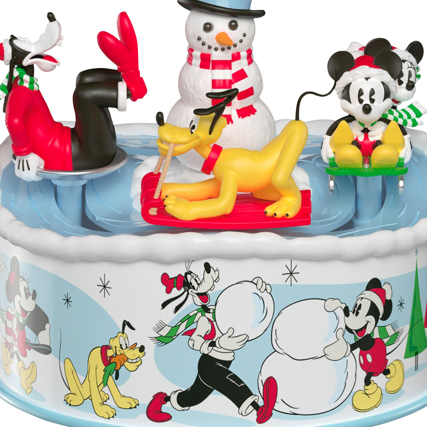 Mickey and Friends Sledding Keepsake Ornament closeup view image number 5