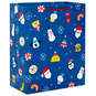 13" Christmas Icons on Blue Large Christmas Gift Bag, , large image number 6