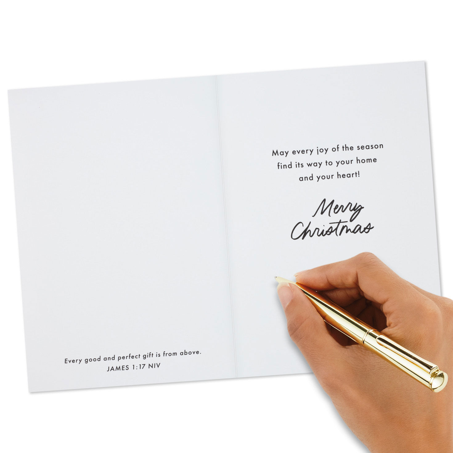 Soft Florals DaySpring Religious Christmas Cards signing card image number 5