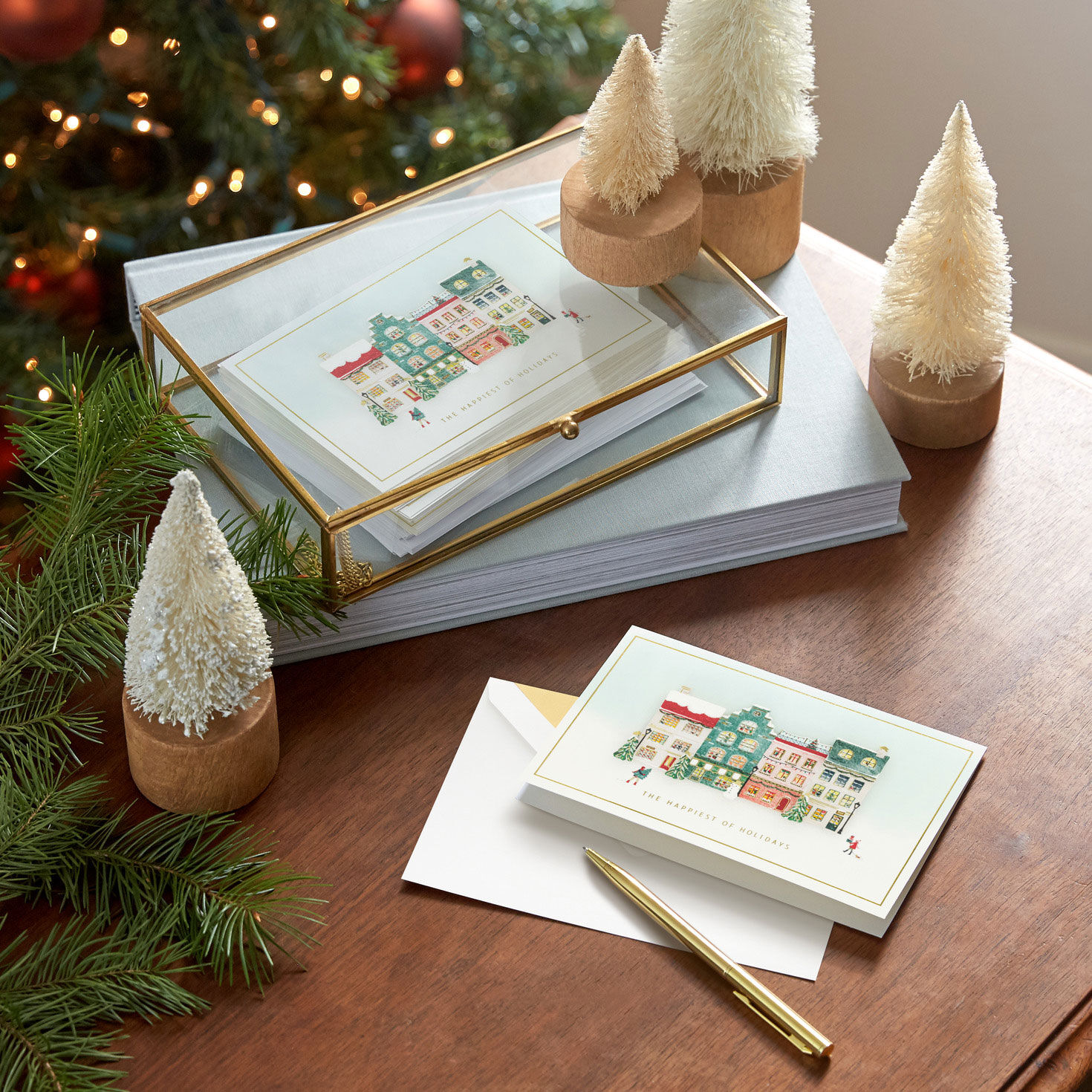 Holiday Village Boxed Christmas Cards in use image number 7