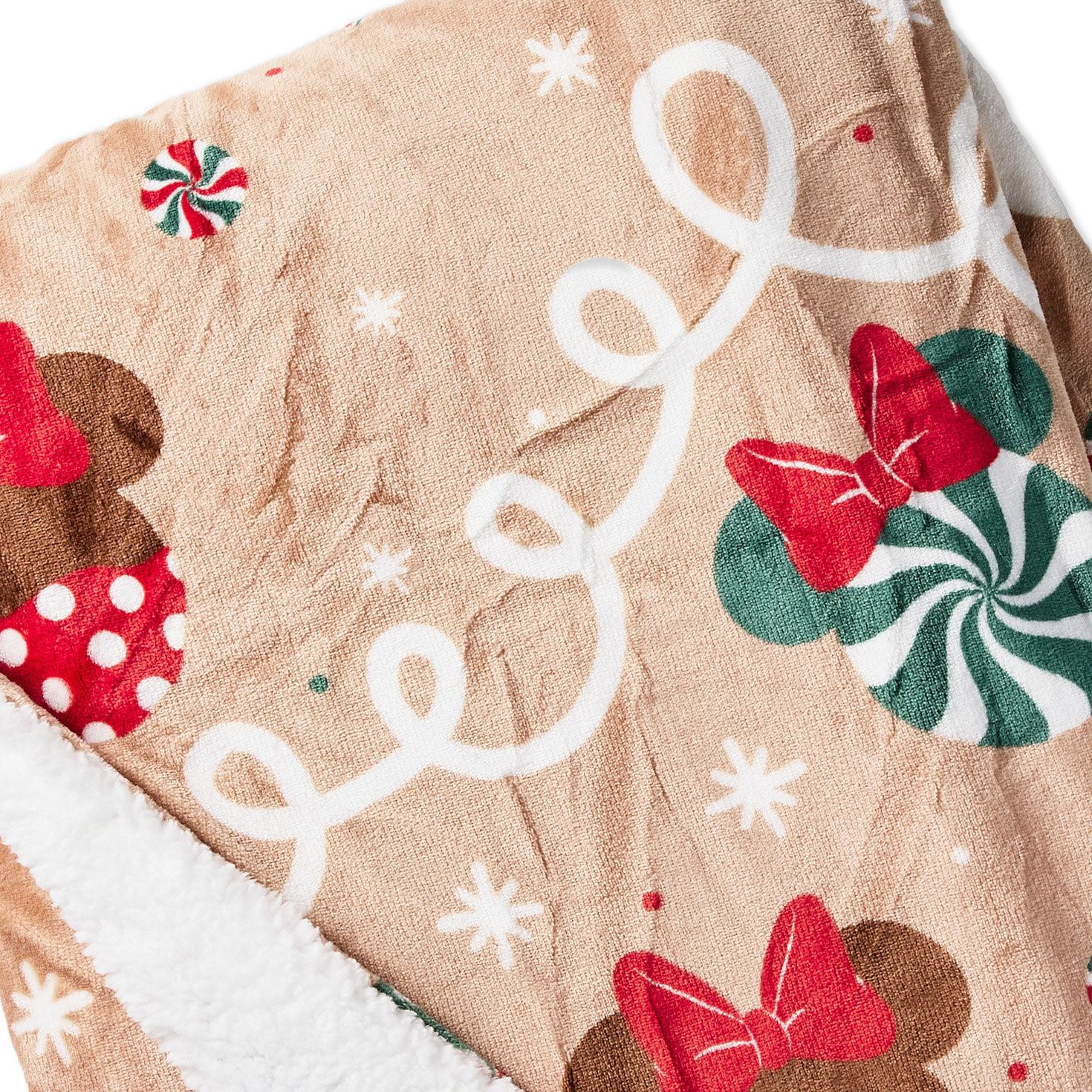 Disney Mickey and Minnie Icons on Gingerbread Throw Blanket, 50x60 for only USD 44.99 | Hallmark