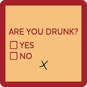 Drinks on Me Are You Drunk Funny Coaster, , large image number 1