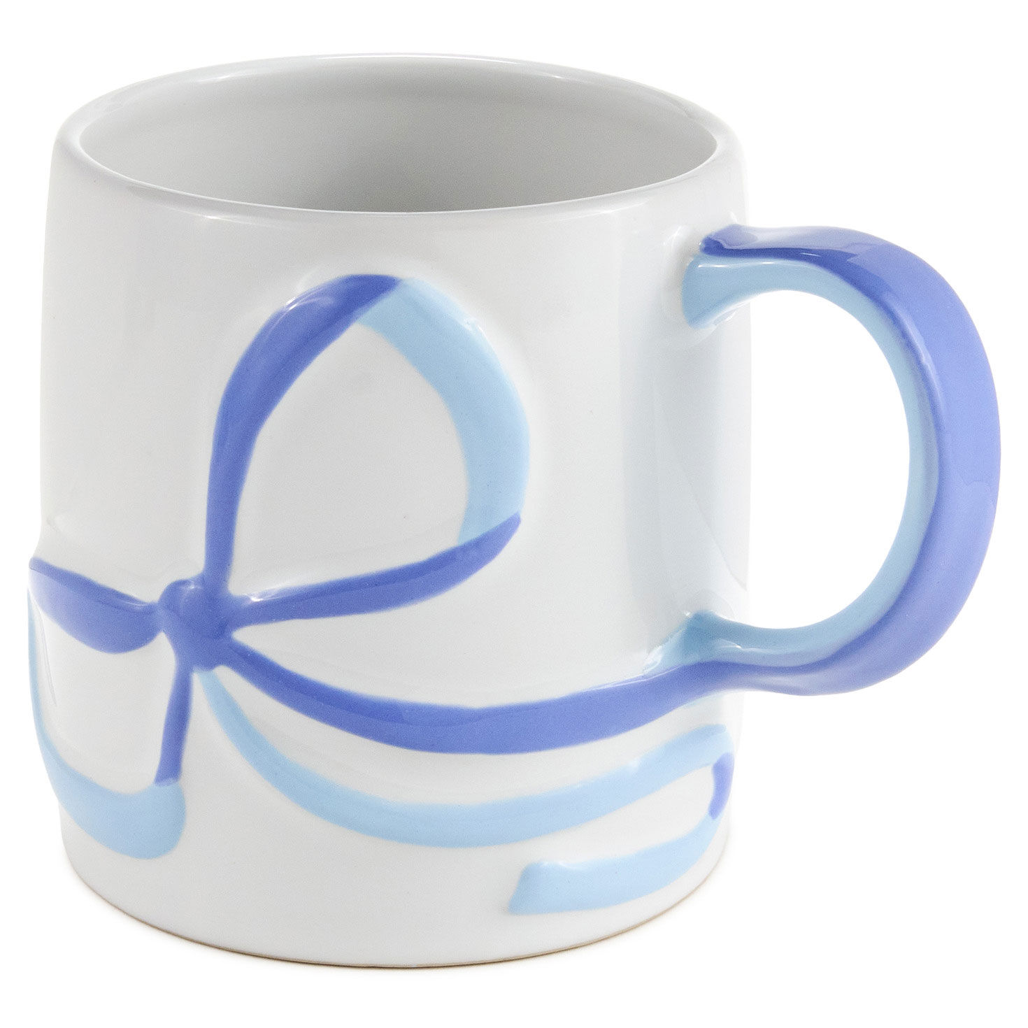 Embossed Blue Bow Mug side image number 3