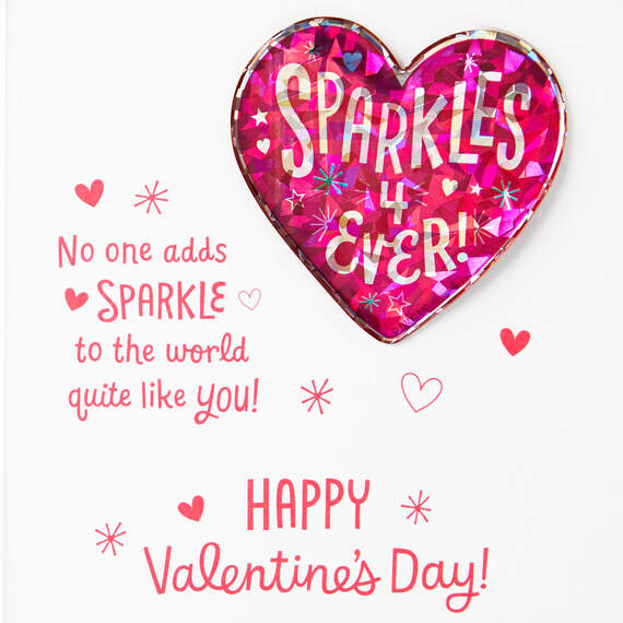 Sparkles Forever Granddaughter Valentine's Day Card With Sticker, , large image number 2