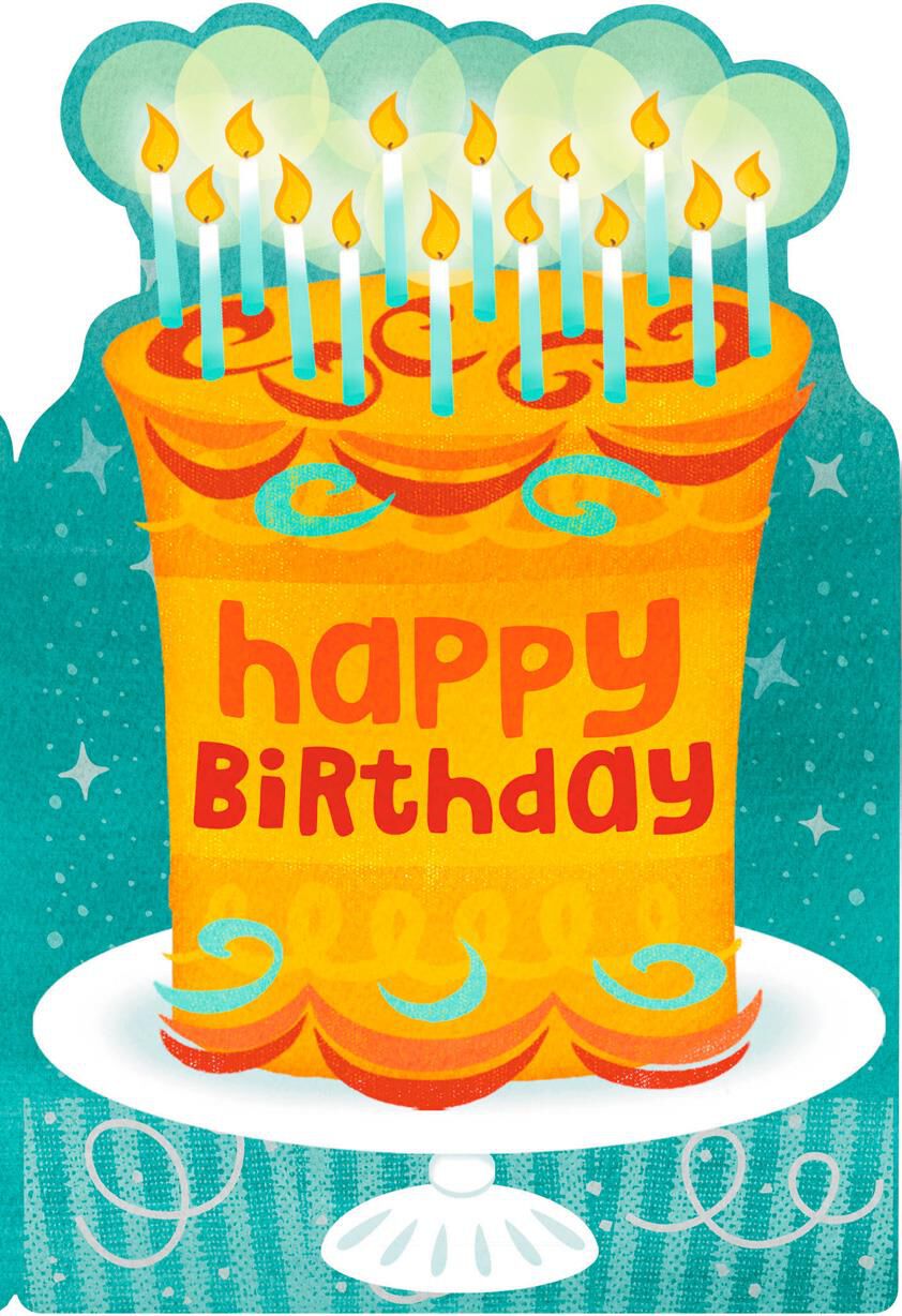 Tall Cake With Candles Birthday Card - Greeting Cards - Hallmark