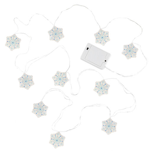 Snowflake 10-Light Christmas String Lights, 10', 