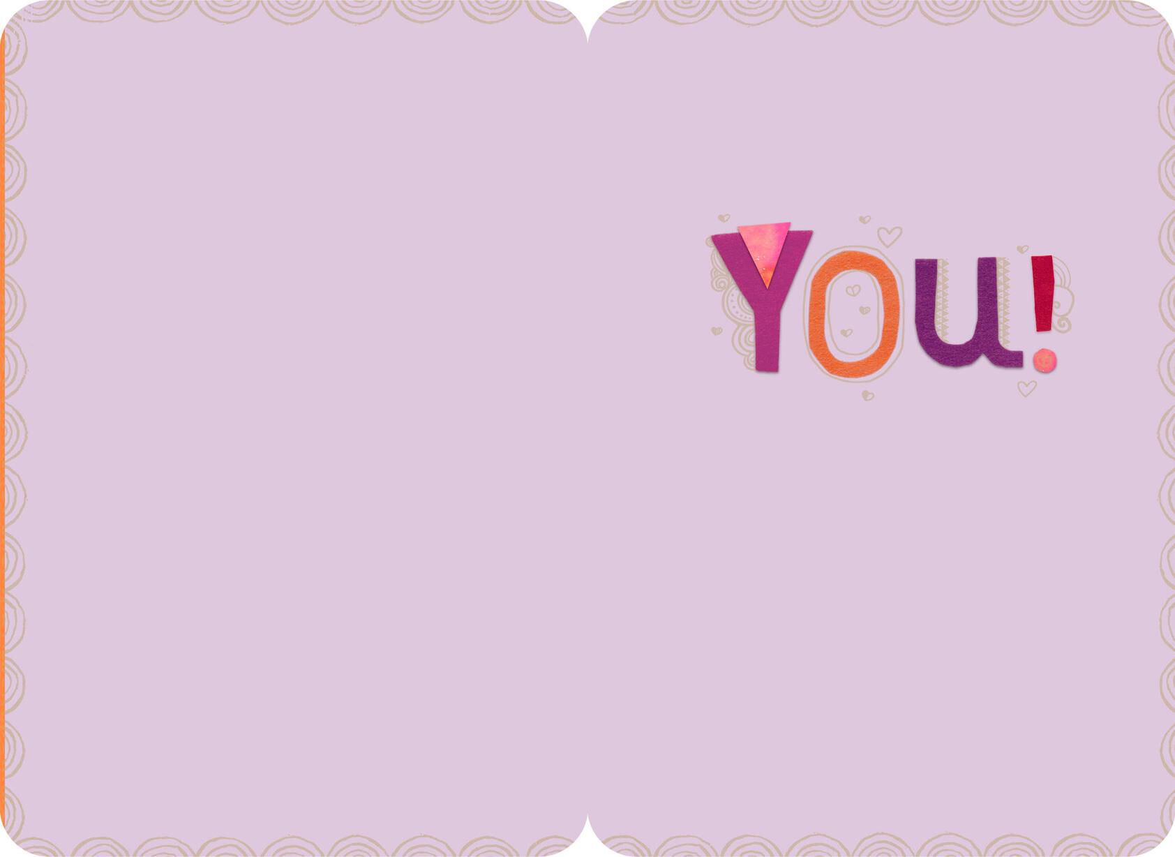 Colorful Letters Love Card