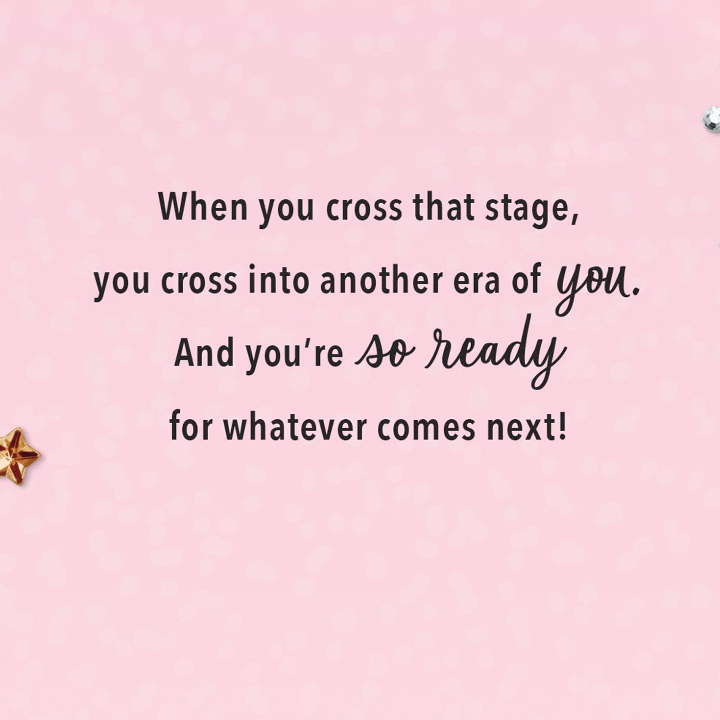 Decorated Cap and Flowers Graduation Card for Her Sentiment image number 2