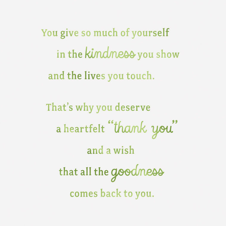 Grateful for Your Kindness Gift Card Greeting Thank-You Card, , large image number 2