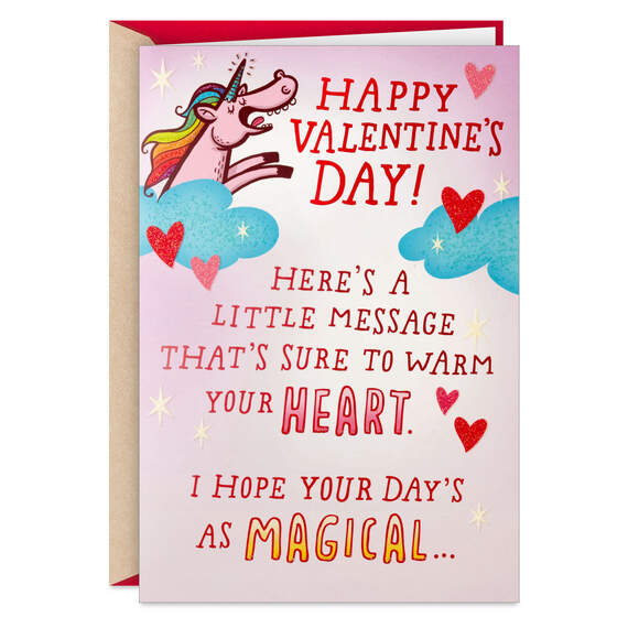 Unicorn Fart Funny Valentine's Day Card With Sound, , large image number 1